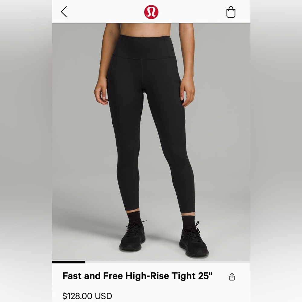 Lululemon Fast and Free High-Rise Legging 25”